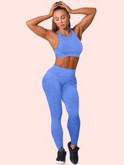 Women's Seamless Yoga Padded Sports Bra & Leggings Set