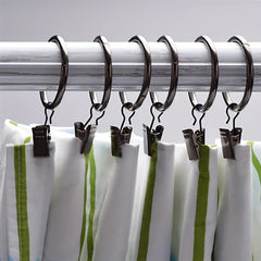 10pcs DIY Curtain Clip Set Shower Curtain Hook Roller Ball Hook