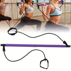 Portable Yoga Pilates Stick Resistance Band Pedal Stretcher