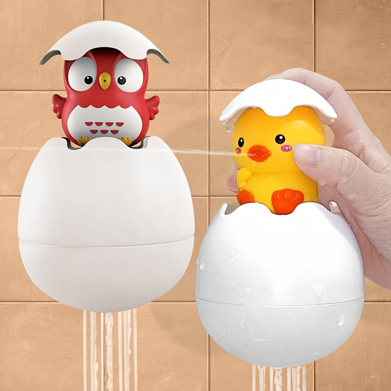 Playful Sprinkling Eggs Animal Bath Toys for Toddlers Duck Cat Owl Penguin