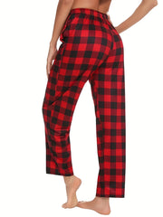 Drawstring Pajama Bottoms Wide Leg Pants Women's Loungewear