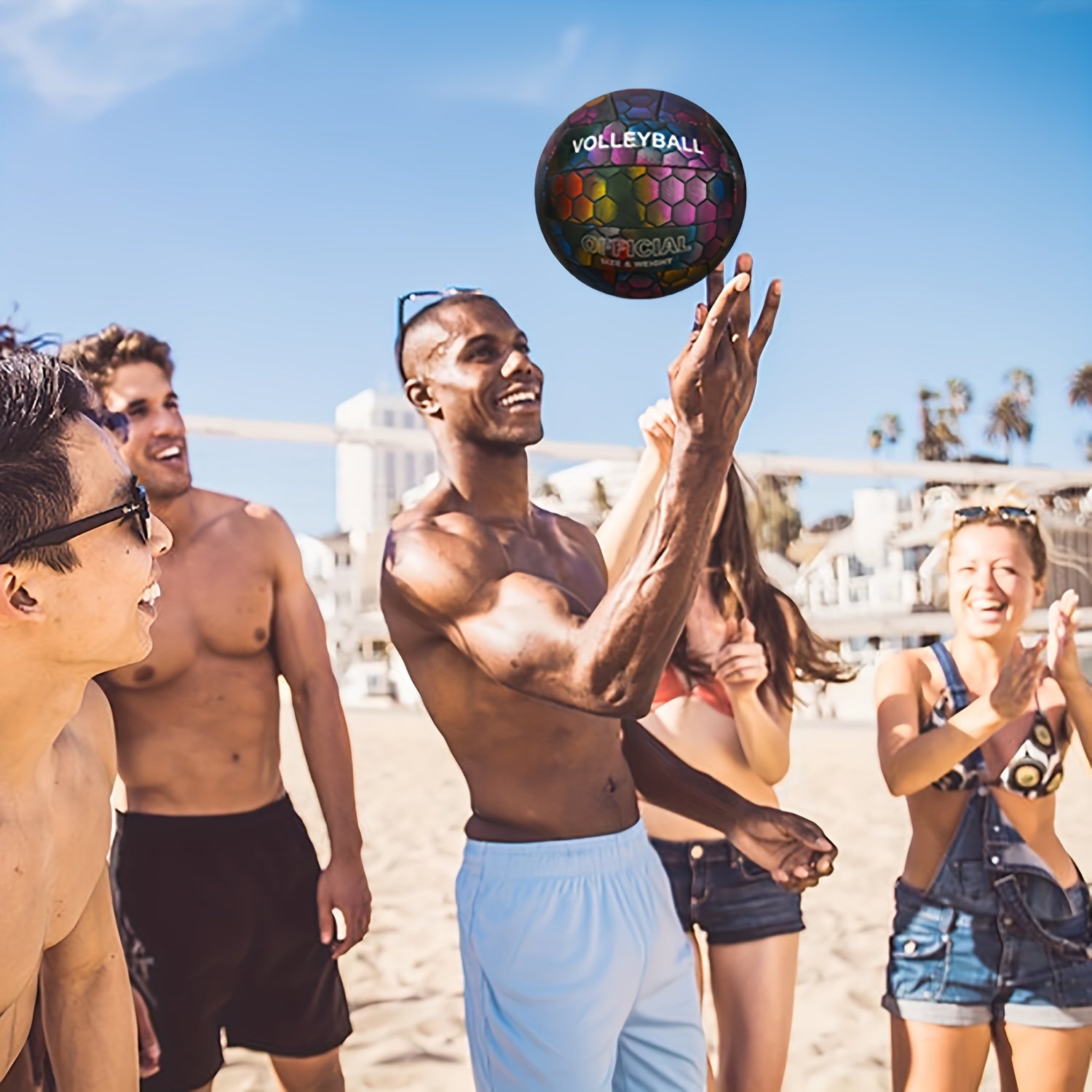 Fish Scale Reflective Volleyball Size 5 for Beach Training
