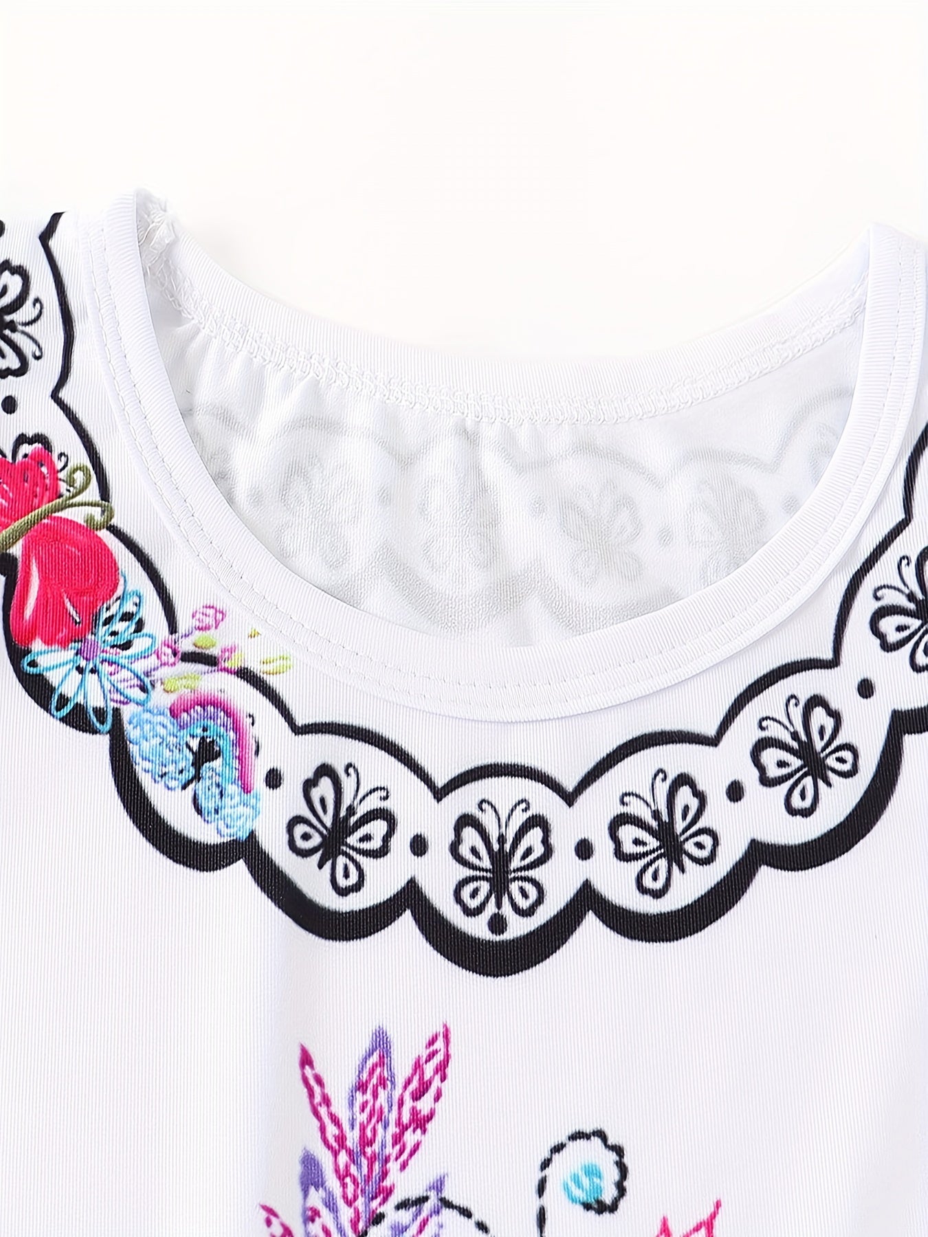 Girls Princess Dress Flowers Print Costume Dress Up Birthday Party