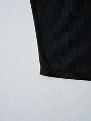 Rib Knit Crop Top Stretchy Tank