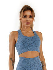 Camouflage Line Print Sports Tank Top