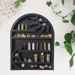 Sun Moon Crystal Rack Crystal Display Shelf Home Organization Storage