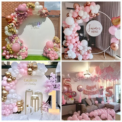 50pcs Pink/Rose Gold/Red Balloons Mix for Celebrations