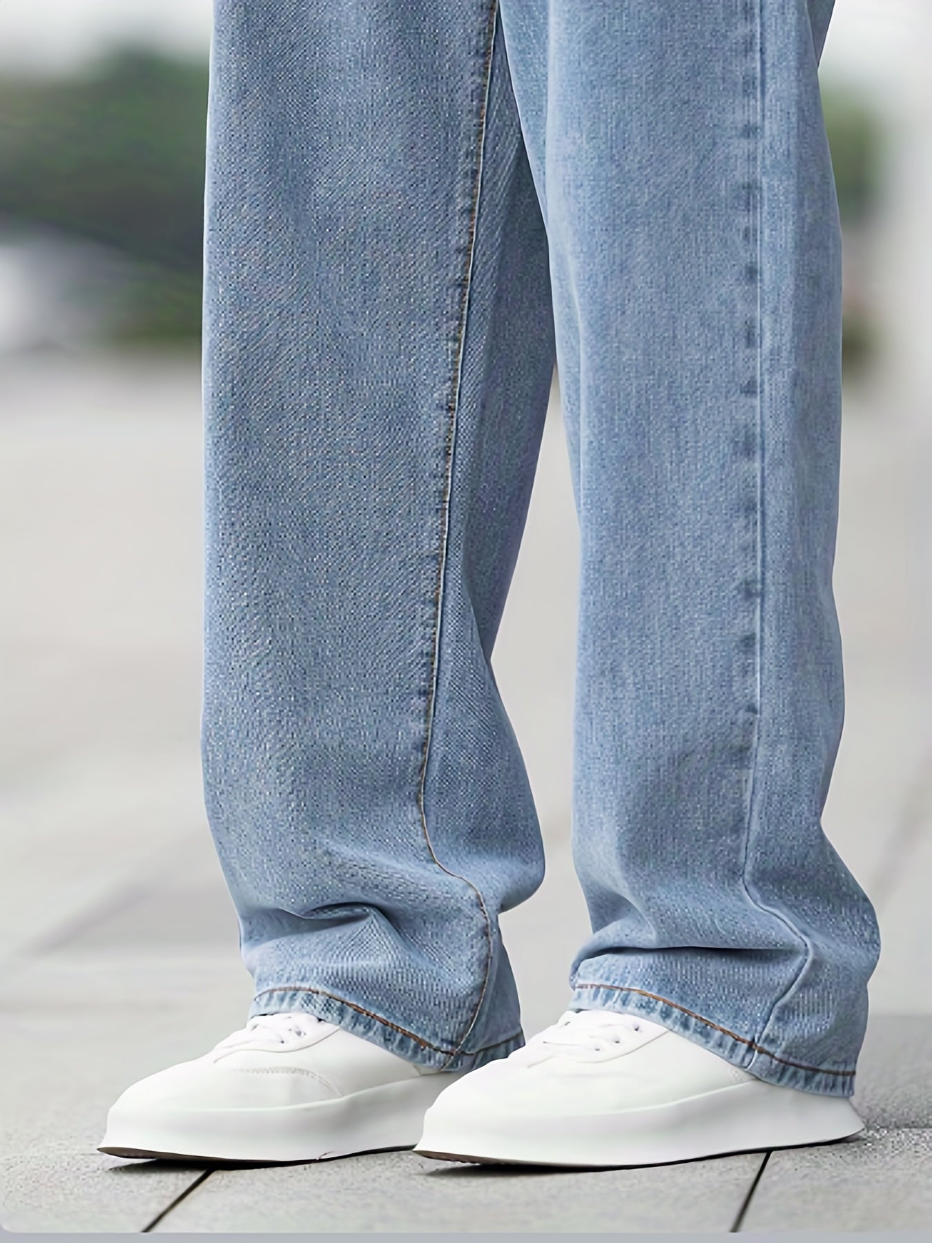 Men's Wide Leg Jeans Casual Street Style Denim Pants