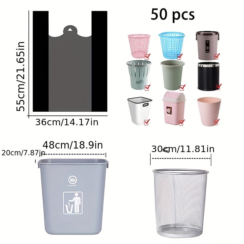 100pcs Thickened Supermarket Shopping Bags Plastic Vest Storage Bags