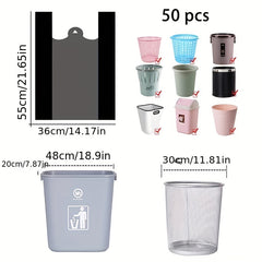 100pcs Thickened Supermarket Shopping Bags Plastic Vest Storage Bags
