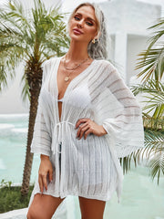 Semi Sheer Cover Up Shirt Loose Fit High Stretch Beachwear Cover Up Shirt