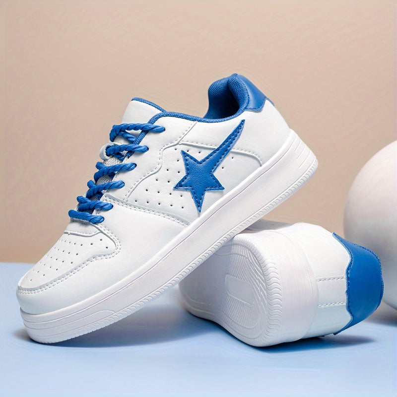 Men's Star Pattern Skate Shoes Non Slip Sneakers