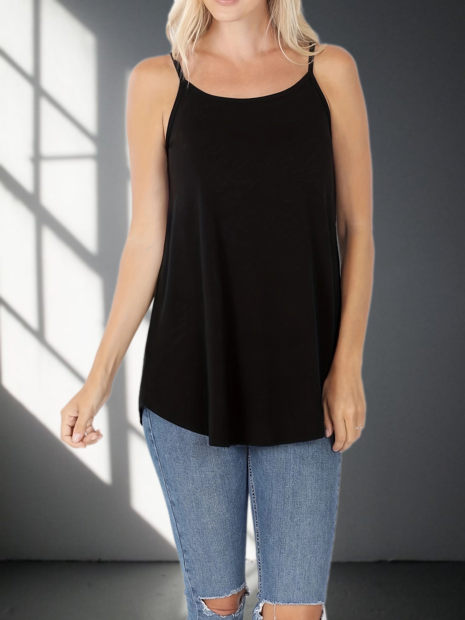 Women's Solid Spaghetti Strap Cami Top