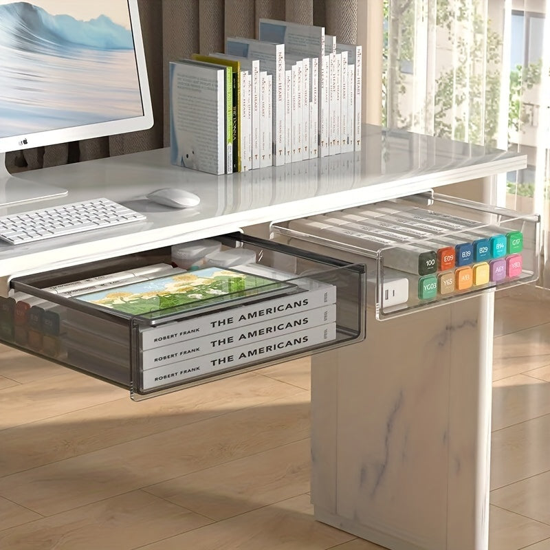 Adhesive Under Desk Drawer Large Desk Storage Box
