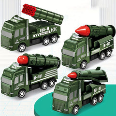Pull Back Military Armored Car Toy Rocket Car
