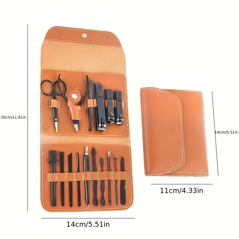 16pcs Folding Nail Cutter Set Multipurpose Nail Trimmer For Home And Outdoor