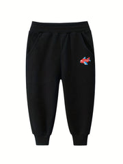 Toddler Boy's Airplane Embroidered Sweatpants