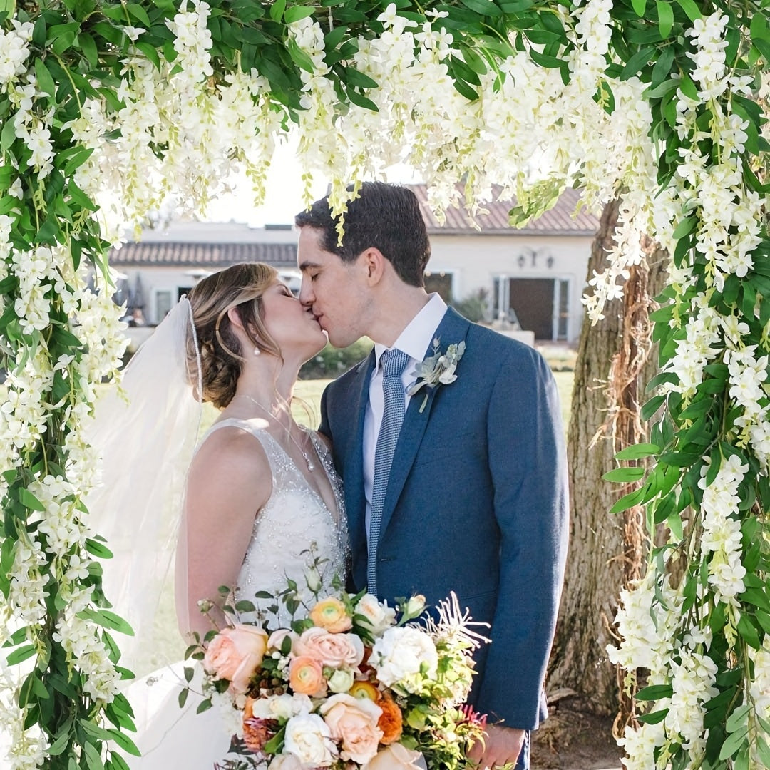 2pcs 6Ft Artificial Wisteria Garland Silk Hanging Flower