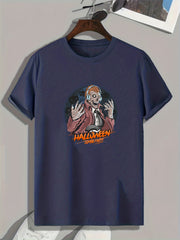 Halloween Zombie Party Print Men's Graphic T-shirt