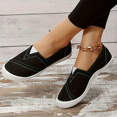 Women's Canvas Slip On Flat Sneakers