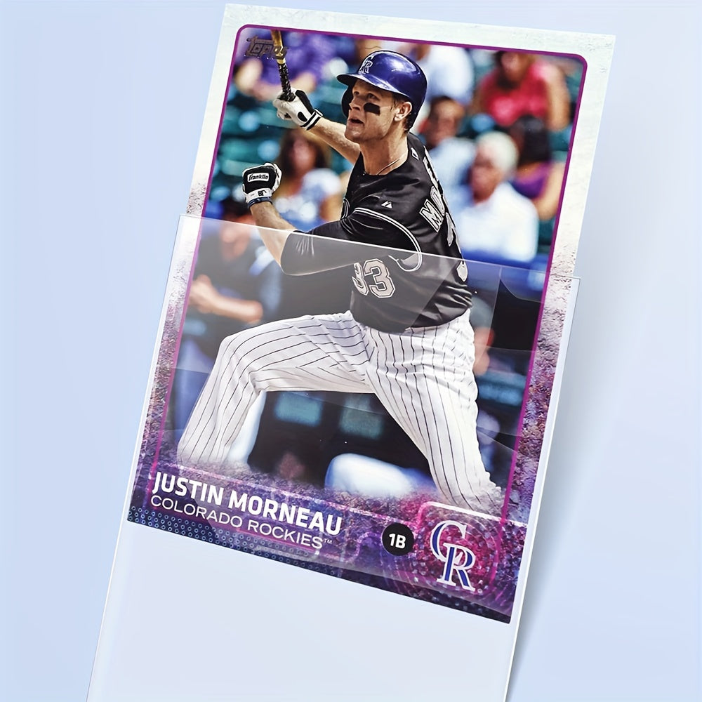 50pcs Soft Clear Baseball Card Sleeves Sports Car Protective Sleeve
