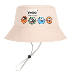 Kids Cartoon Print Bucket Hat Fisherman Hat Wide Brim for Sunscreen