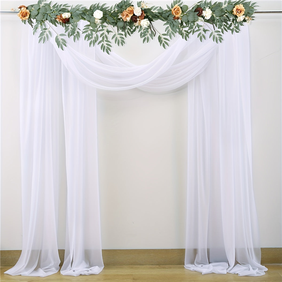 2pcs Wedding Arch Tulle Fabric Background Decoration