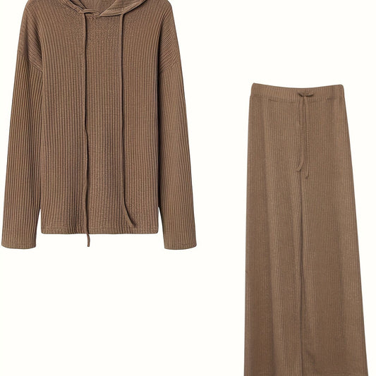 Casual Matching 2pc Set: Hoodie & Pants Outfits Women's