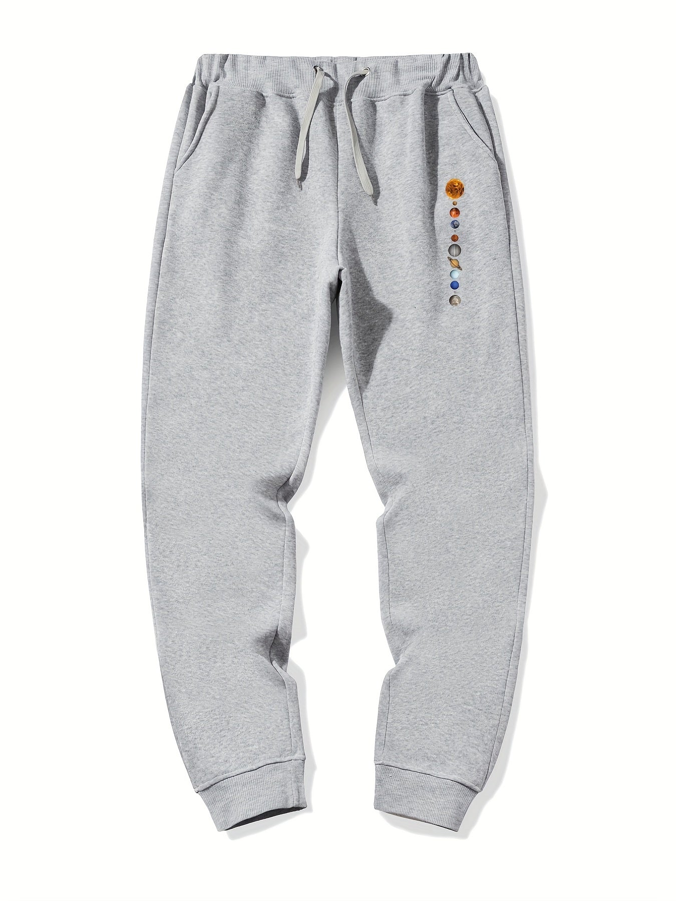 Planet Pattern Casual Stretch Joggers Men s Sweatpants For Spring