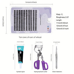 10 Rows Cluster Lashes Sunflower Wheat False Eyelashes