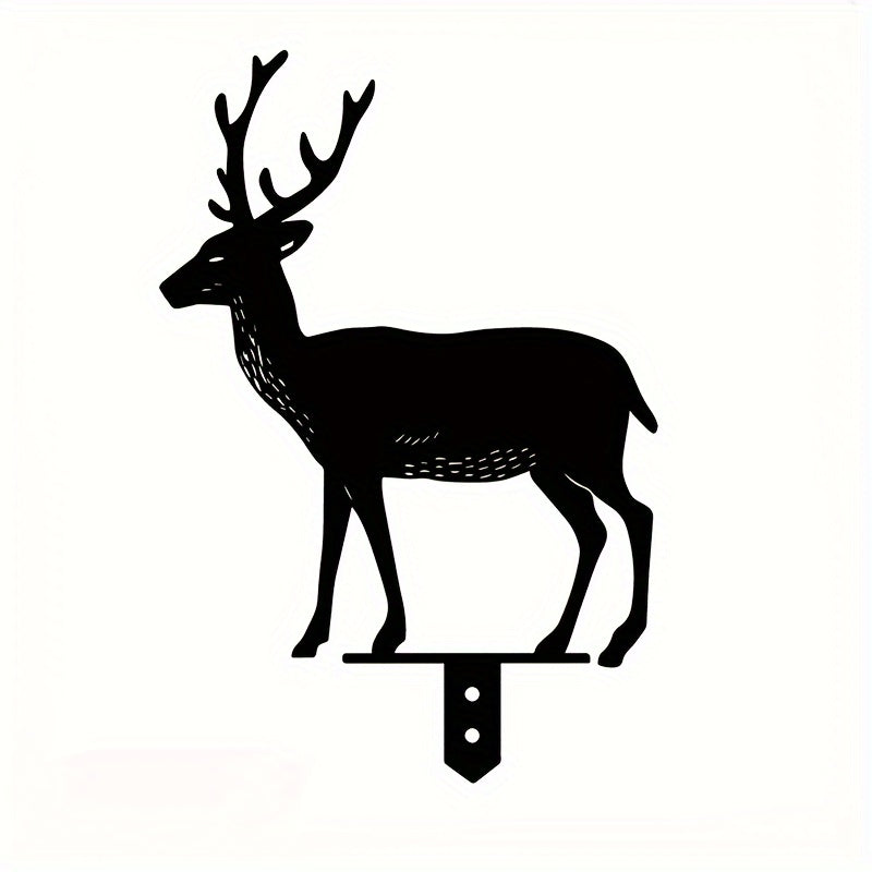 Christmas Elk Steel Wall Hanging Craft Farmhouse Ornament