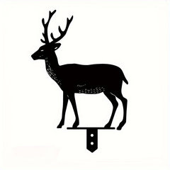 Christmas Elk Steel Wall Hanging Craft Farmhouse Ornament