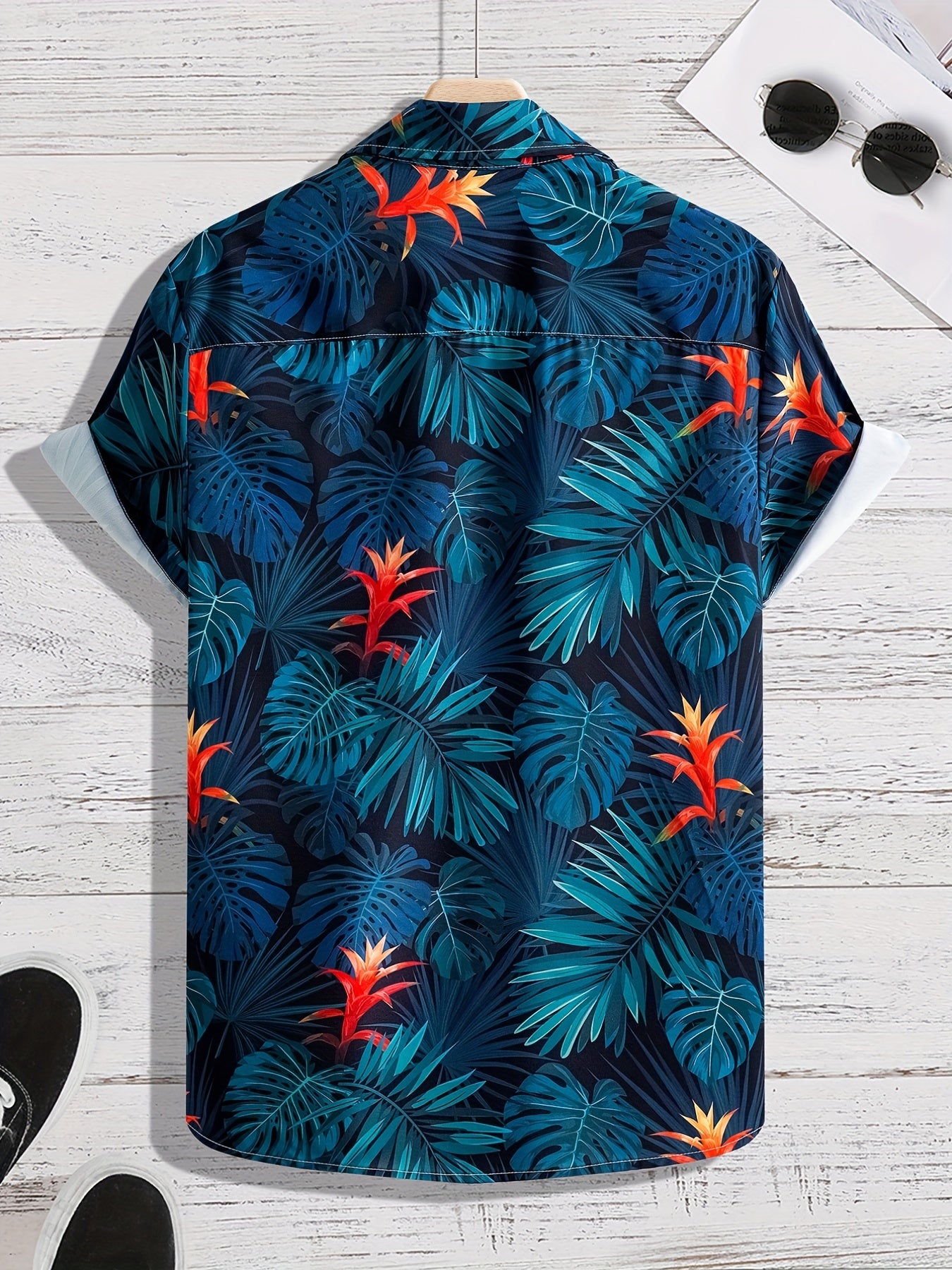 Tropical Plant Pattern Men's Hawaiian Shirt