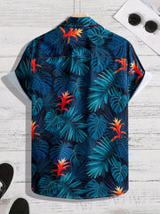 Tropical Plant Pattern Men's Hawaiian Shirt