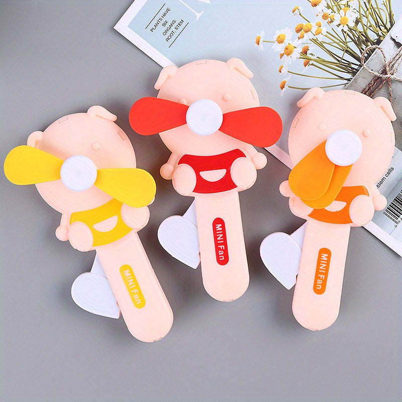 Cartoon Mini Handheld Fan Double Blade Portable Fan for Girls