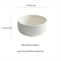 Ceramic Salad Bowl Frosted Rice Bowl Pasta Bowl Kitchen Supplies