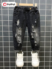 Boys Ripped Denim Long Pants Spring Autumn Outdoor