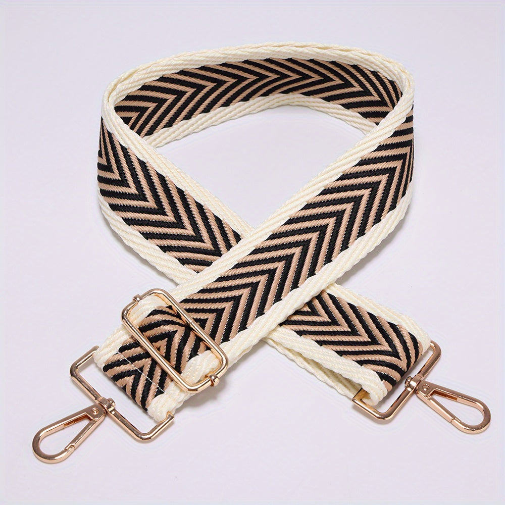 Jacquard Arrow Adjustable Purse Strap Wide Nylon Handbag Belt