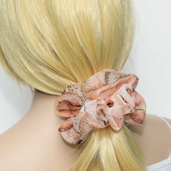 Oversized Butterfly Print Hair Scrunchie Chiffon Organza Women Girls
