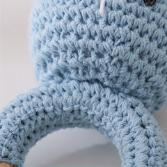 Crochet Rabbit Rattle Toy with Bells Baby Teething Toy Soft Newborn Gift