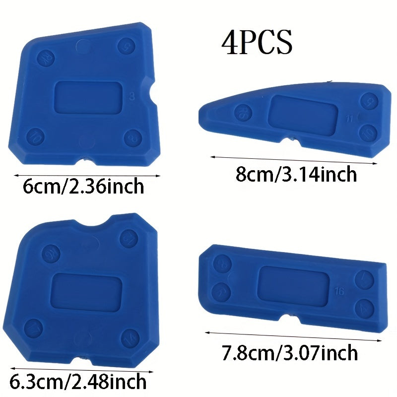4pc Caulking Tool Kit Sealant Spreader Spatula Edge Repair Tools