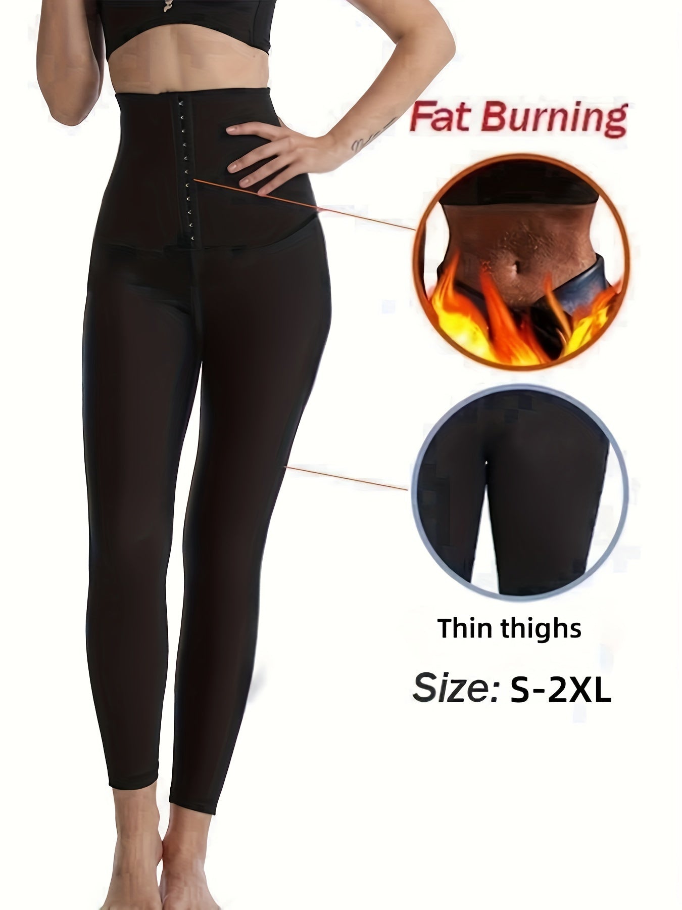 Sauna Sweat Leggings Tummy Control Waist Shaper Yoga Pants