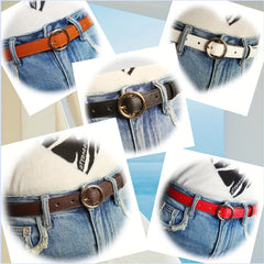 Double Layered Circular Needle Buckle Belt