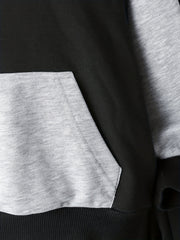 Boy's Clash Hoodie & Sweatpants Set Long Sleeve Top Outfit