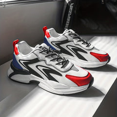 Men's Chunky Lace-Up Sneakers Athletic Shoes
