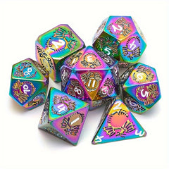 7pcs Metal Solid Polyhedral Dices For Role Playing Board Games