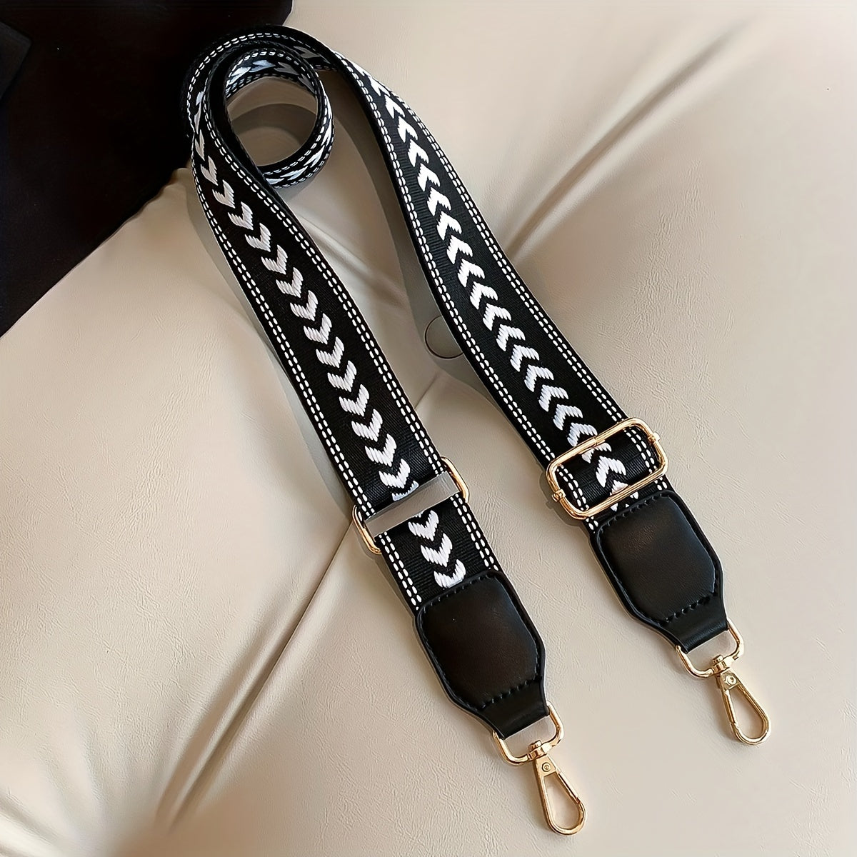 Arrow Pattern Bag Strap Wide Adjustable Replaceable Travel Accessories