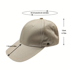 Men's Solid Baseball Hat Sports Cap