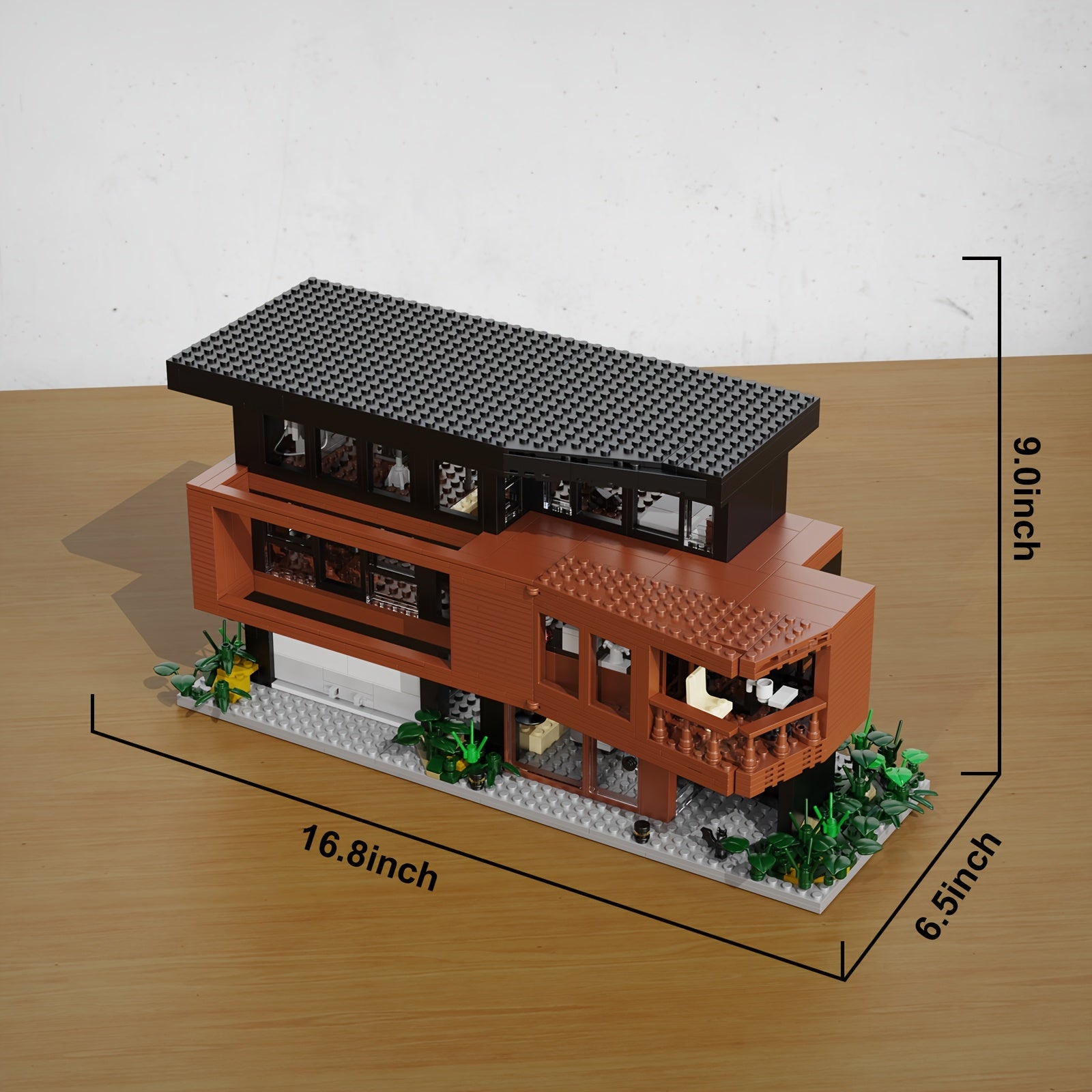 Classic Movie Modern Villa Street Scene Building Set Toy Model