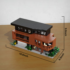 Classic Movie Modern Villa Street Scene Building Set Toy Model
